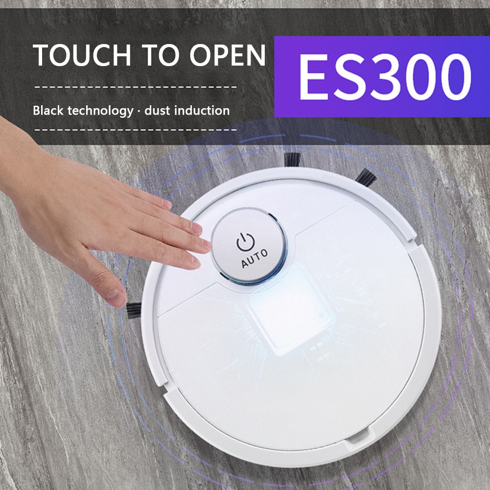 ES300 Touch Automatic Smart Sweeping Robot Rechargeable Floor Vacuum Cleaner Suction Dust Hair Broom Cleaning Machine