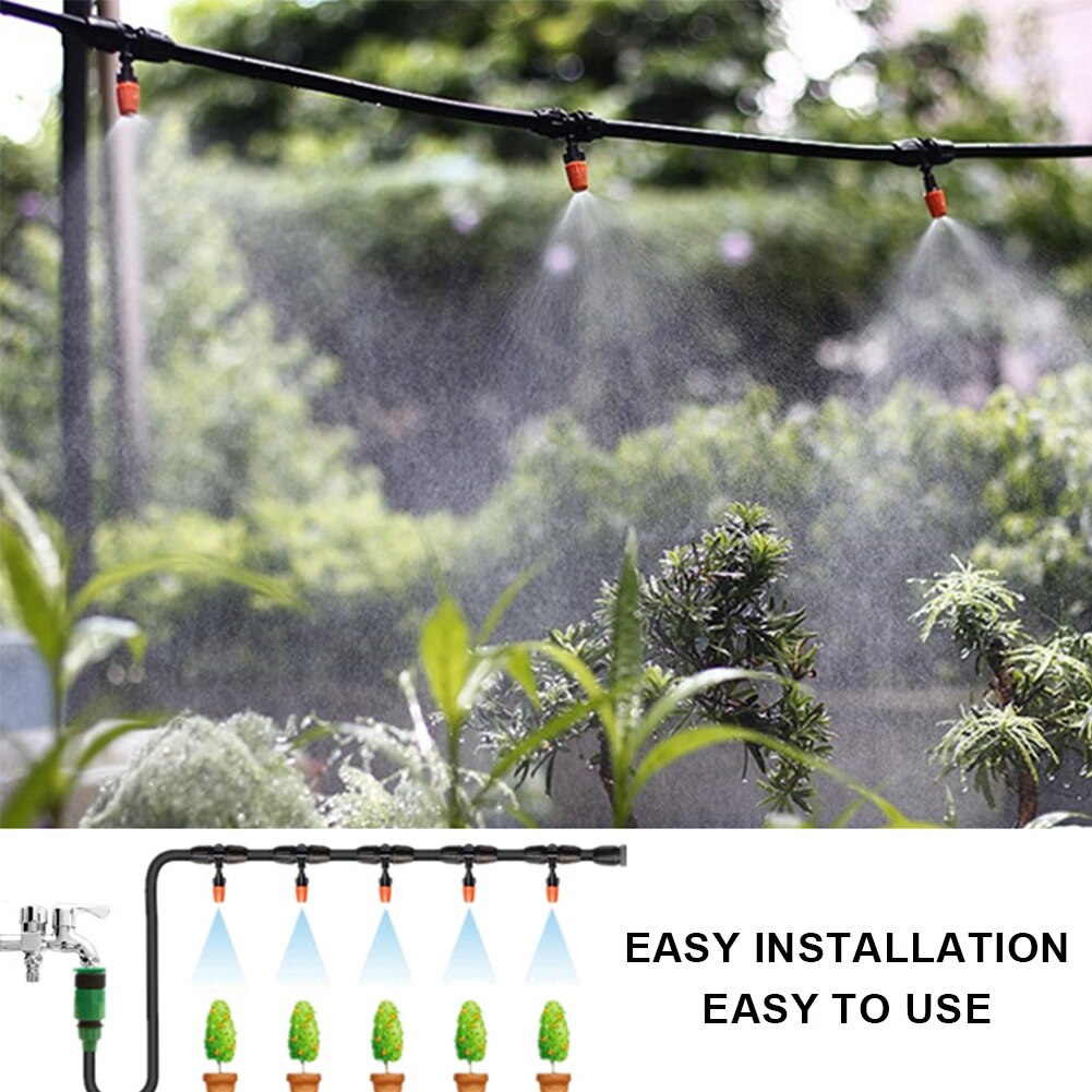 Automatisch irrigatiesysteem, automatisch irrigatieapparaat voor planten, waterbesparend, draagbaar, voor de boerderij (20 m buis
