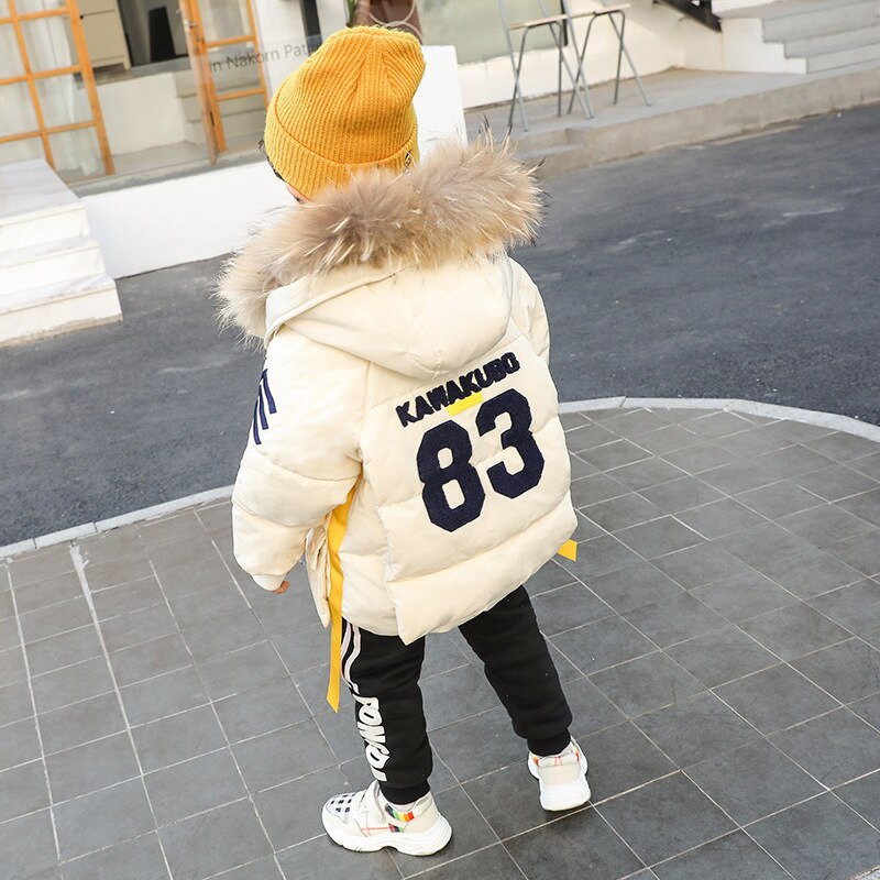 Winter kinder unten baumwolle junge dicke daunen jacke