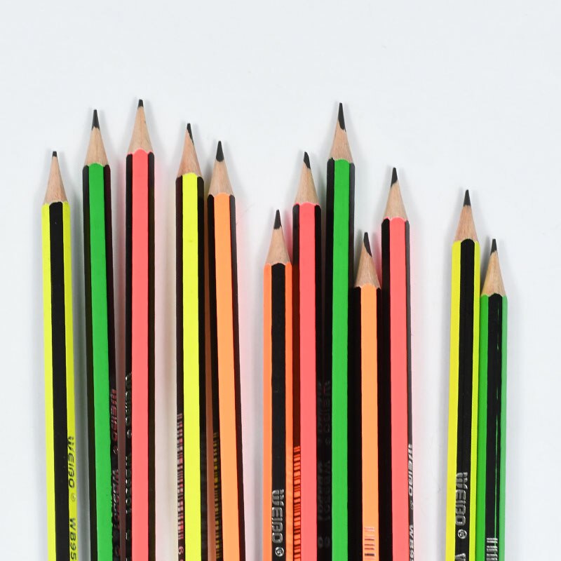 9501 Kawaii Wooden Pencils Set With Rubber Students Stationery Eraser For Kids Writing tools