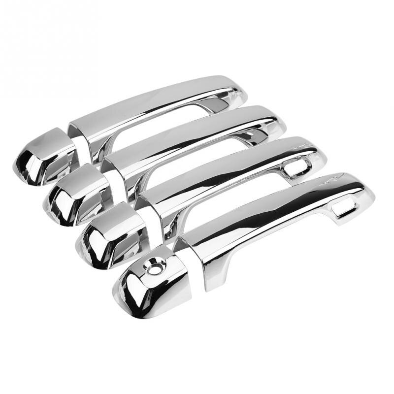 8 Stuks Zilver Chrome Auto Chroom Galvaniseren Deurgreep Cover Trim Voor Toyota Land Cruiser Prado Auto styling