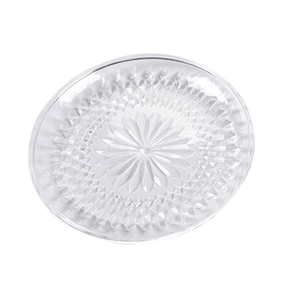 Crystal Fruit Plate Plastic Fruit Tray With Base Transparent Table Food Platter Dried Fruit Plate Snack Serving Tray