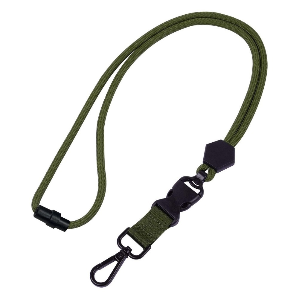 Porte-carte d'identité solide pour hommes et femmes, ULen métal polyester, sangle de cou réglable, porte-clés: green