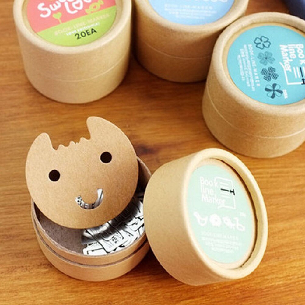 20 stks/partij Mini Metalen Bladwijzer Clips Leuke Cartoon Animal Plated Sliver Bladwijzers Briefpapier boek lijn marker Willekeurige Stijl