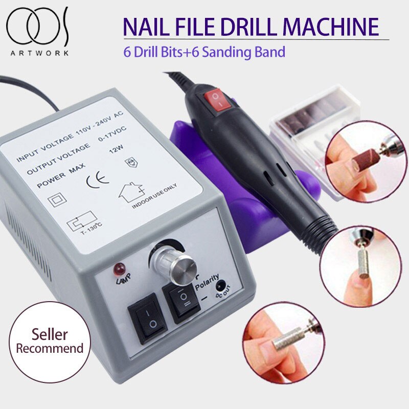 Conjunto eléctrico de manicura , accesorios, lima de uñas, máquina de manicura eléctrica, lima de uñas, herramienta para salones de manicura