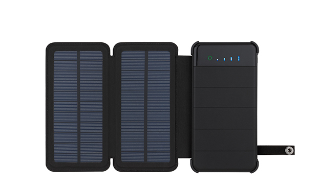Power Bank solaire étanche 10000mah, chargeur de téléphone Portable, double USB, panneau solaire, batterie externe, lumière LED SOS: 2 Solar Panels