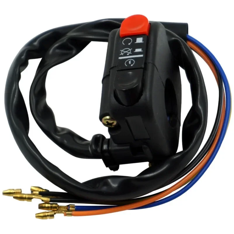 Universal Start Stop On Off Button Handlebar Motorcycle Mount Side Right Switch ATV Motor Bike Accessories Parts: black