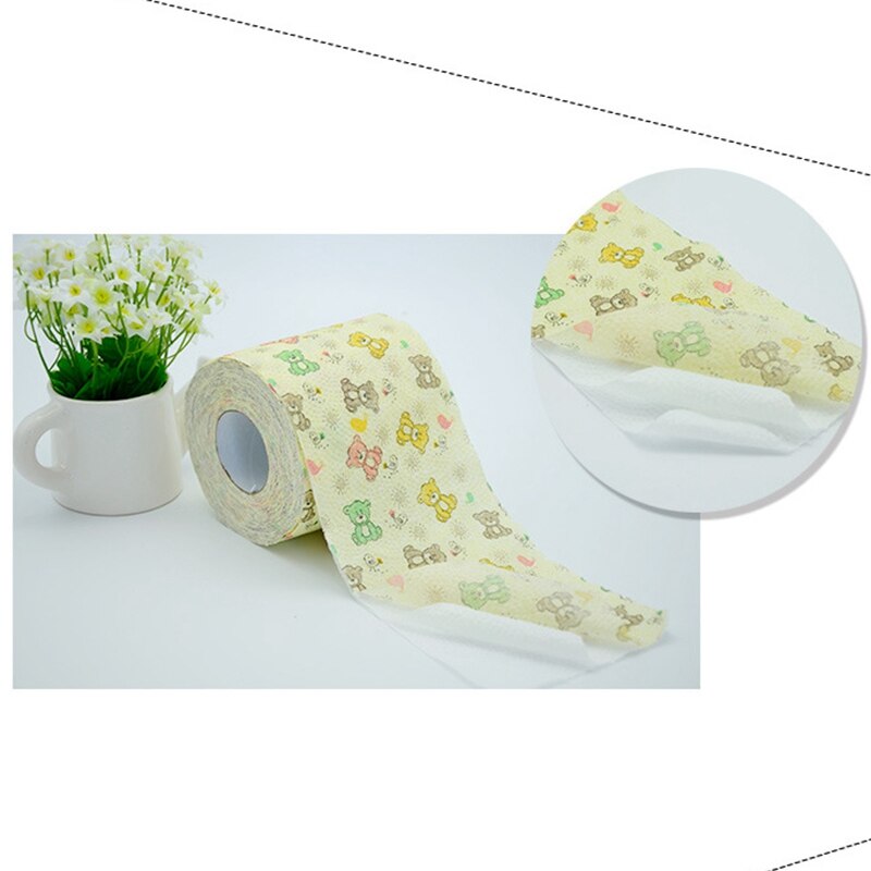 Bear Roll Paper Printing Paper Towel Cute Cartoon Core Roll Bath Toilet Roll Paper 3 Ply Tissue Roll Household Toilet Paper