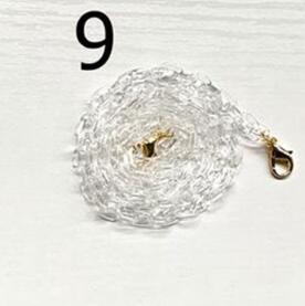 Flerfarvet leopard akryl anti-tab maske lanyard halskæde harpiks maske kædeholder tilbehør: 16 store 70 cm