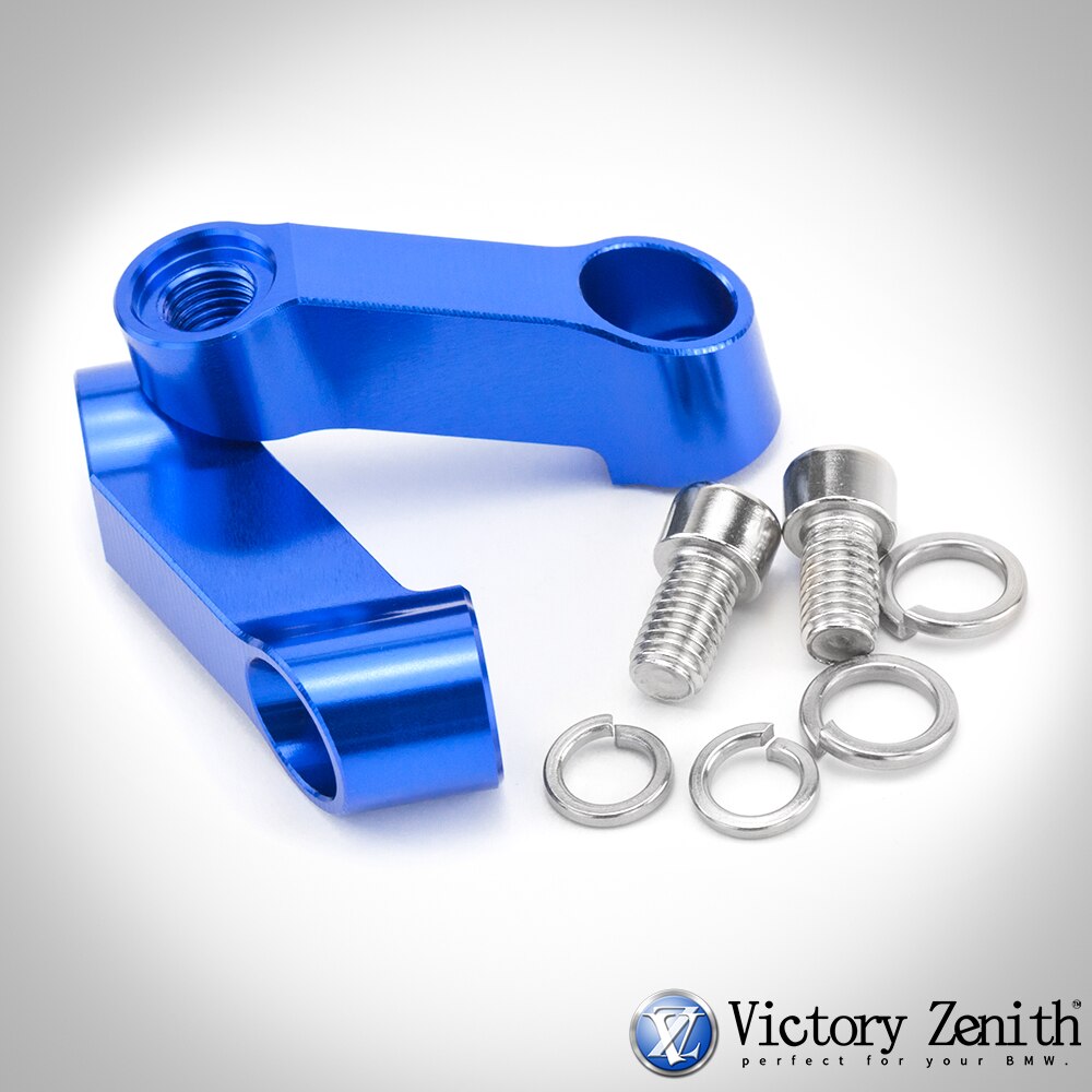 Adaptador de extensión espaciador para espejo elevador, extensores, espaciador, para BMW F 800R F900 R F900XR K1200R Sport K 1300R R1200R LC R1250R F900R: Azul