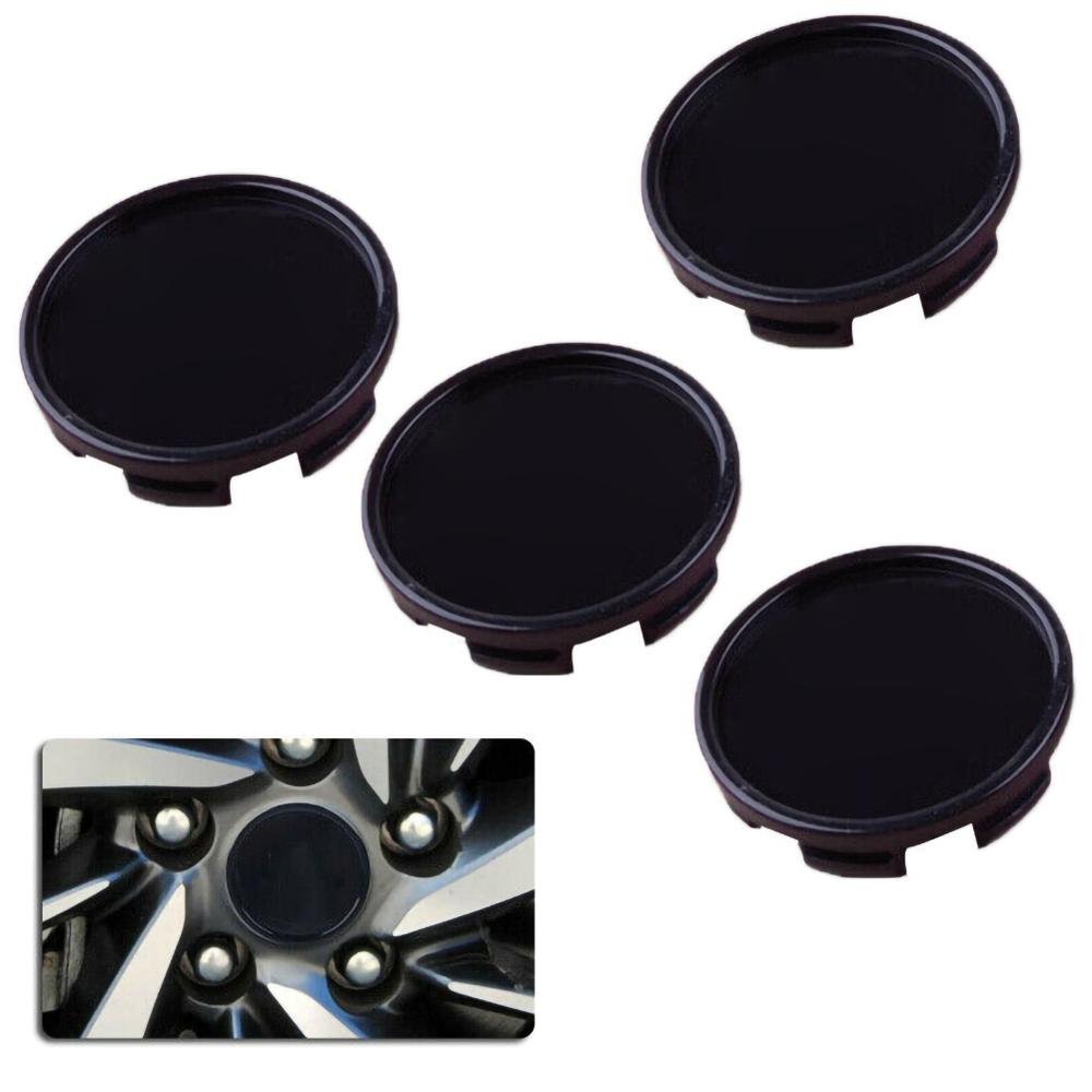4 stk bilhjul center nav cap dekorative cover kit 58mm 53mm black abs automobile wheel hub hub dust covers center cap