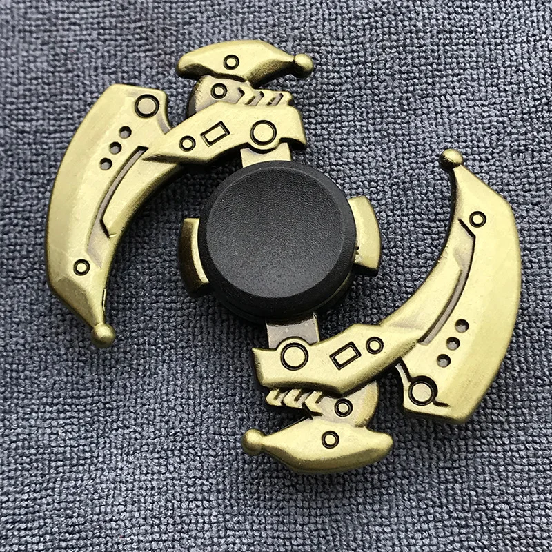 Bronze Farbe Metall Fidget Spinner R188 Stumm Lager Legierung Hand Spinner Stress Relief Dekompression Spielzeug für Kinder Erwachsene: Licht Grün