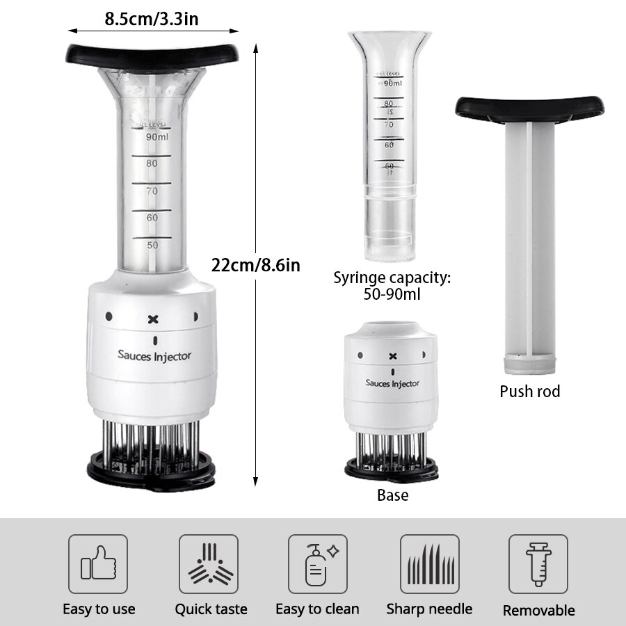 Stainless Steel Meat Tenderizer Injection Type Nee Grandado