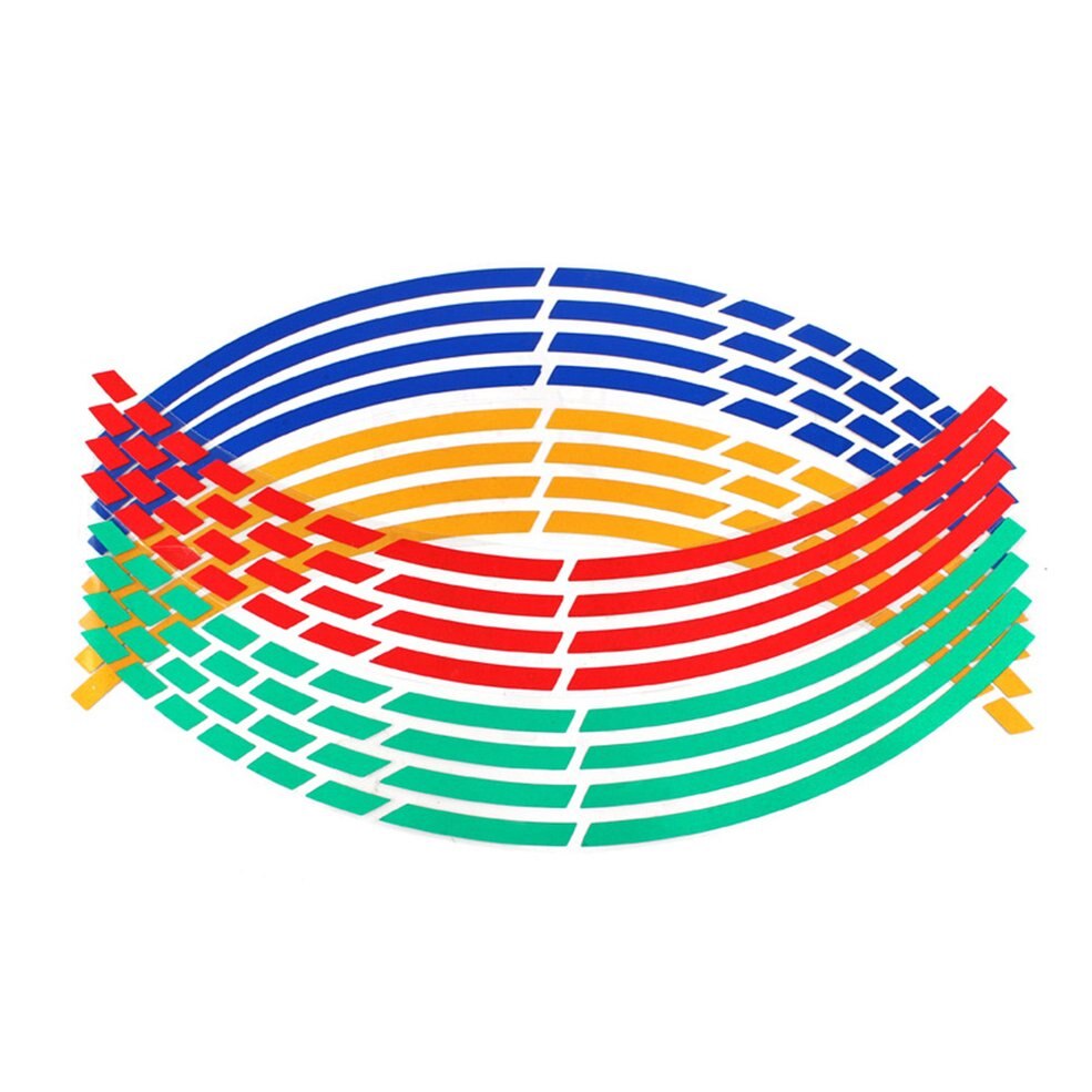 Wheel Stripes Decals for Motorcycle Wheels Accessory Sticker Kits Fluorescent Motorcycle Rim Tape Stickers