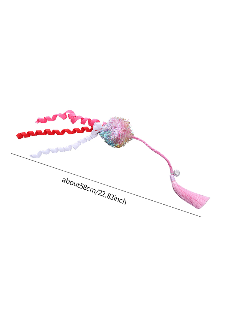 Cipolla dorata colorata che lancia una piccola palla giocattolo per gatti con frangia squisita livello di aspetto super elevato super giocabile: Rosa