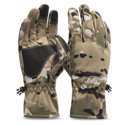 Camouflage Ski Handschoenen Motorfiets Waterdichte Thermische Handschoenen Snowboard Sneeuwscooter Handschoenen Mannen Winter Sneeuw Rijden Handschoenen Windstopper: Camouflage / L