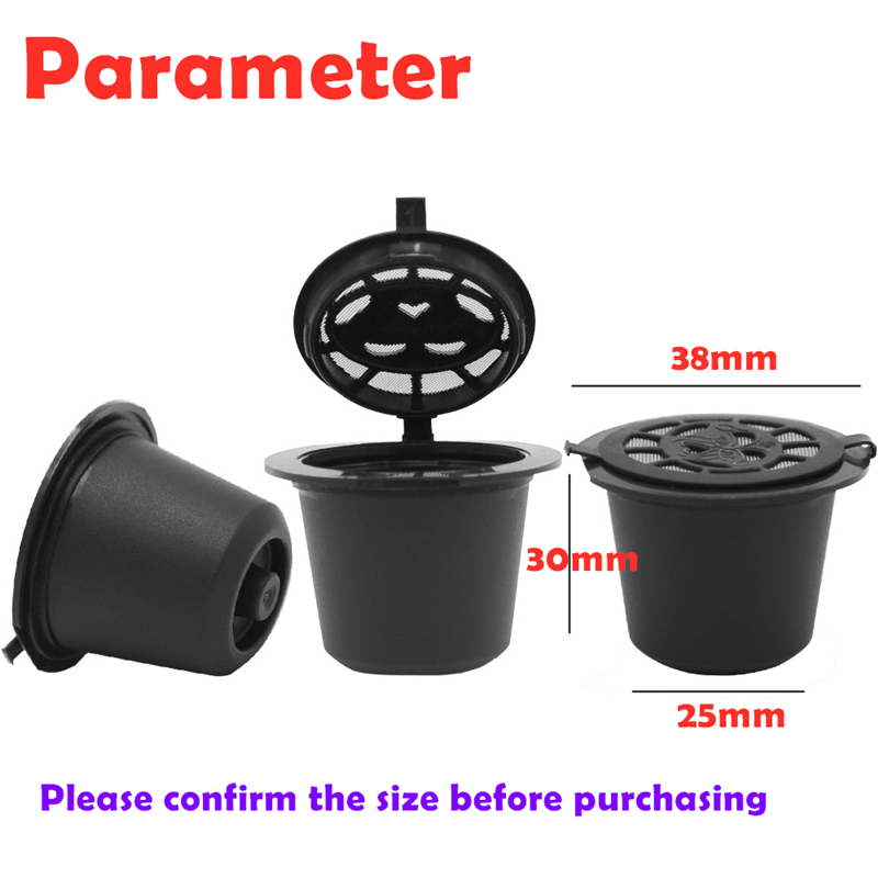 Vokory 3 stk /9 stk kaffe kapsel skal genanvendeligt refill filter plast til nespresso maskine kapsel filtre køkken tilbehør