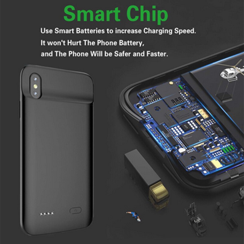 Batterijhoesje, zachte 4000 mah powerbank, batterijhoesje voor iphone x xs, oplaadbatterij, powerbankhoesje voor iphone xr xs max
