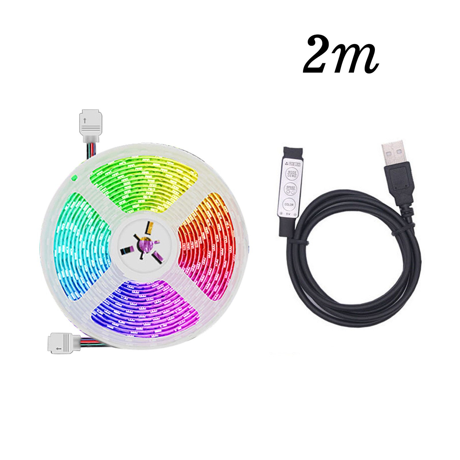 Usb 5050 Flexibele Rgb Led Strip Verlichting Muziek Waterdichte Rgb Led Light Kleur Veranderende Lichtslang: C