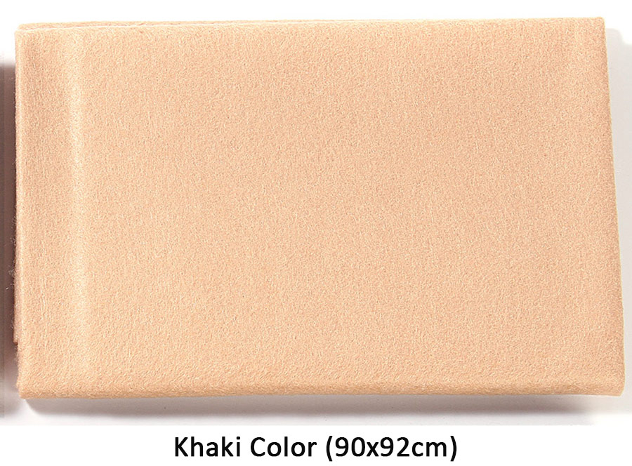 90X92CM Brown Series 1.4MM Soft Felt Fabric Sheet DIY Pure Khaki Non-woven Cloth For Home Decoration Handmade Sewing Crafts: khaki