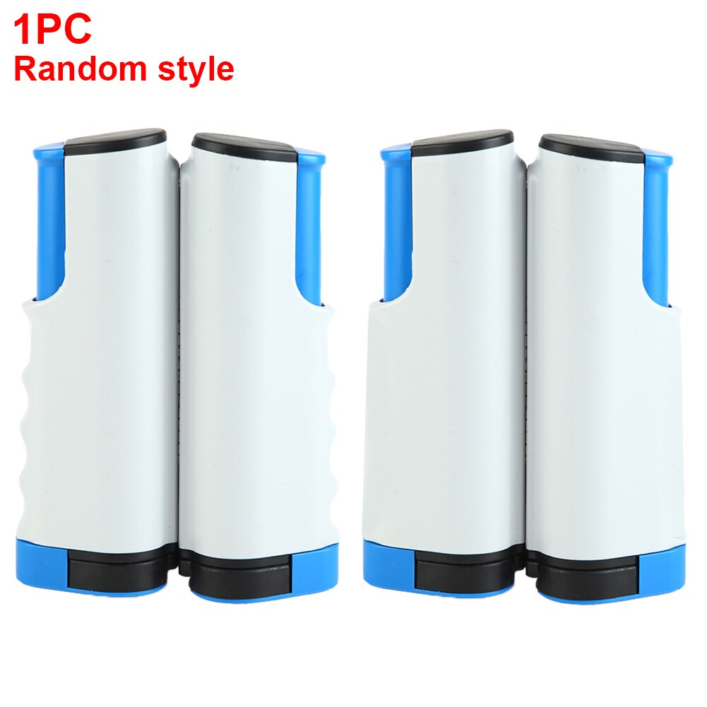 Draagbare nylon universele met standaard intrekbare eendelige tafeltennisnet vervanging sportbenodigdheden antislip gymrooster: Grijs en blauw