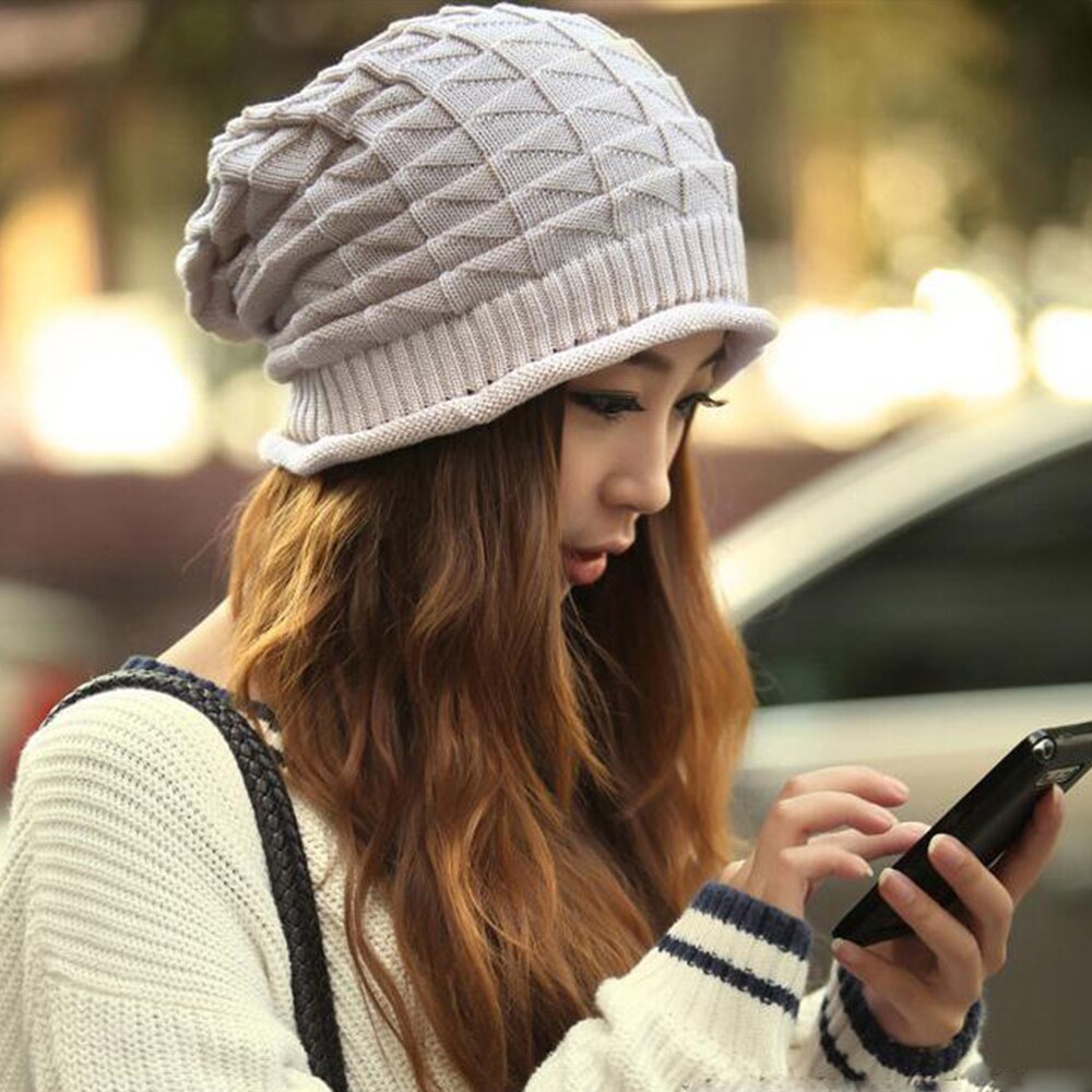 Knit Beanie Oversized Winter Warme Muts Ski Slouchy Dikke Cap Winter Ski Fietsen Beanie Muts Sjaal Warm Hoofd Warmer