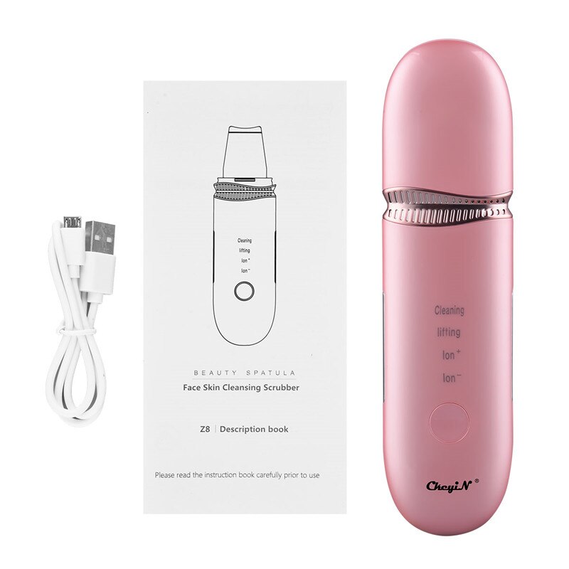 Ultrasonic Skin Scrubber Vibration Face Spatula Facial Pore Cleaner Blackhead Remover Exfoliator Peeling Shovel Lifting Massager: MR570P