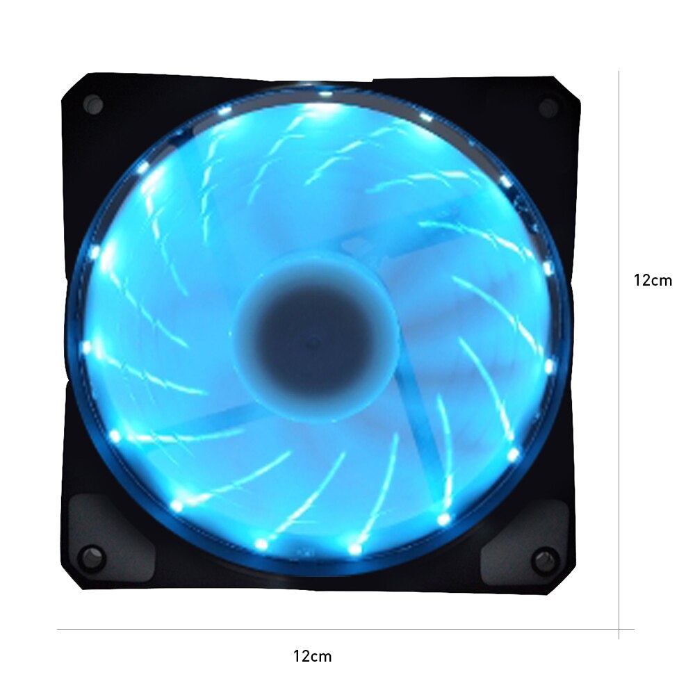 Cpu Koeler Fan 15 Leds Pc Computer Case Heatsink Mini Draagbare Ultra Mute Cooling Radiator Koelventilator Desktop Kantoor thuis: Sky blue