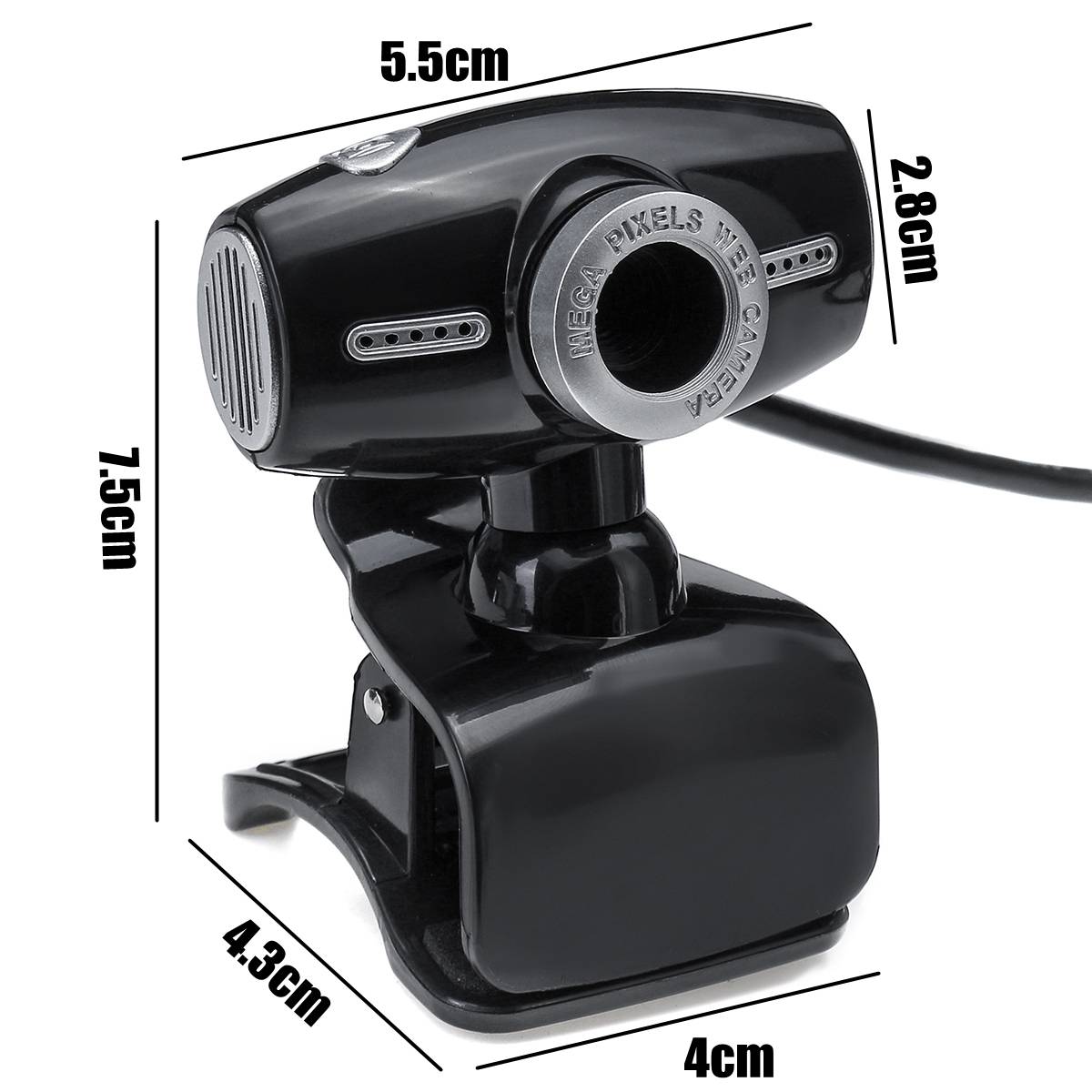 USB with MIC 1.3 Megapixel HD Web Camera Cam 360 degree for LCD Screen Laptop for / MSN / ICQ Night Vision Desktop Camera