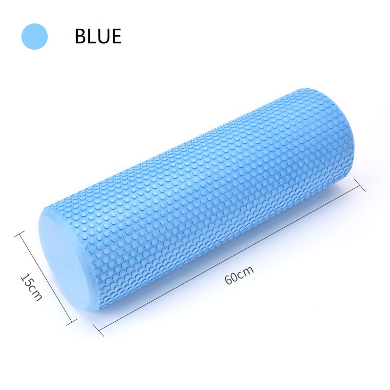 45/60/90*15 Cm Effen Yoga Kolom Blok Eva Pilates Yoga Foam Roller Fitness Training Massage Roller Stok gym Sport Tool: Blue 60cm