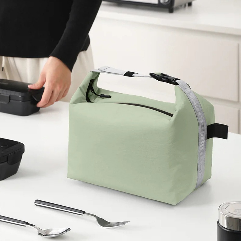 Foldable Insulated Bag Leak-Proof Large Capacity Insulated Lunch Bag Eco-Friendly Waterproof Cooler Lunch Handbag Office Worker
