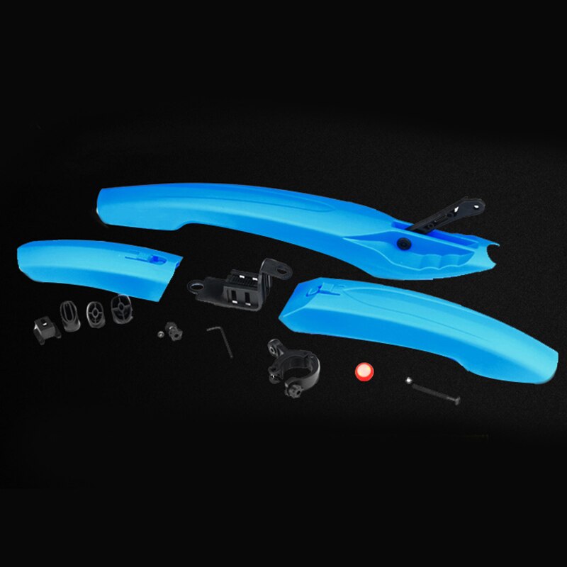 Staart Led-verlichting Mtb Fiets Spatbord Spatbord Mountainbike Voor Achter Spatbord Vleugel Plastic Fietsen Spatbord Onderdelen Accessoires