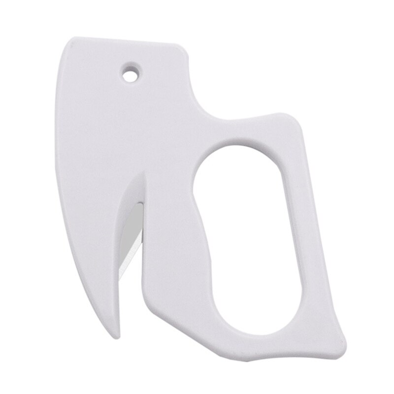 Plastic Letter Opener Knife Safety Mail Envelope Paper Cutter Blade Cutting Tool 4X7E: white