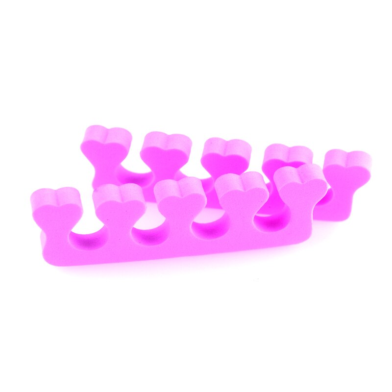 2 Stks/pak Silicone Soft Form Toe Separator/Finger Spacer Voor Manicure Pedicure Nail Tool Flexibele Soft Silica Willekeurige Kleur: Light Grey