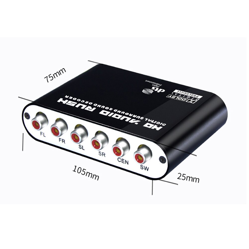 Convertisseur Audio numérique 5.1, décodeur Audio Dolby Dts/Ac-3 convertisseur optique à 5.1 canaux RCA analogique, adaptateur Audio