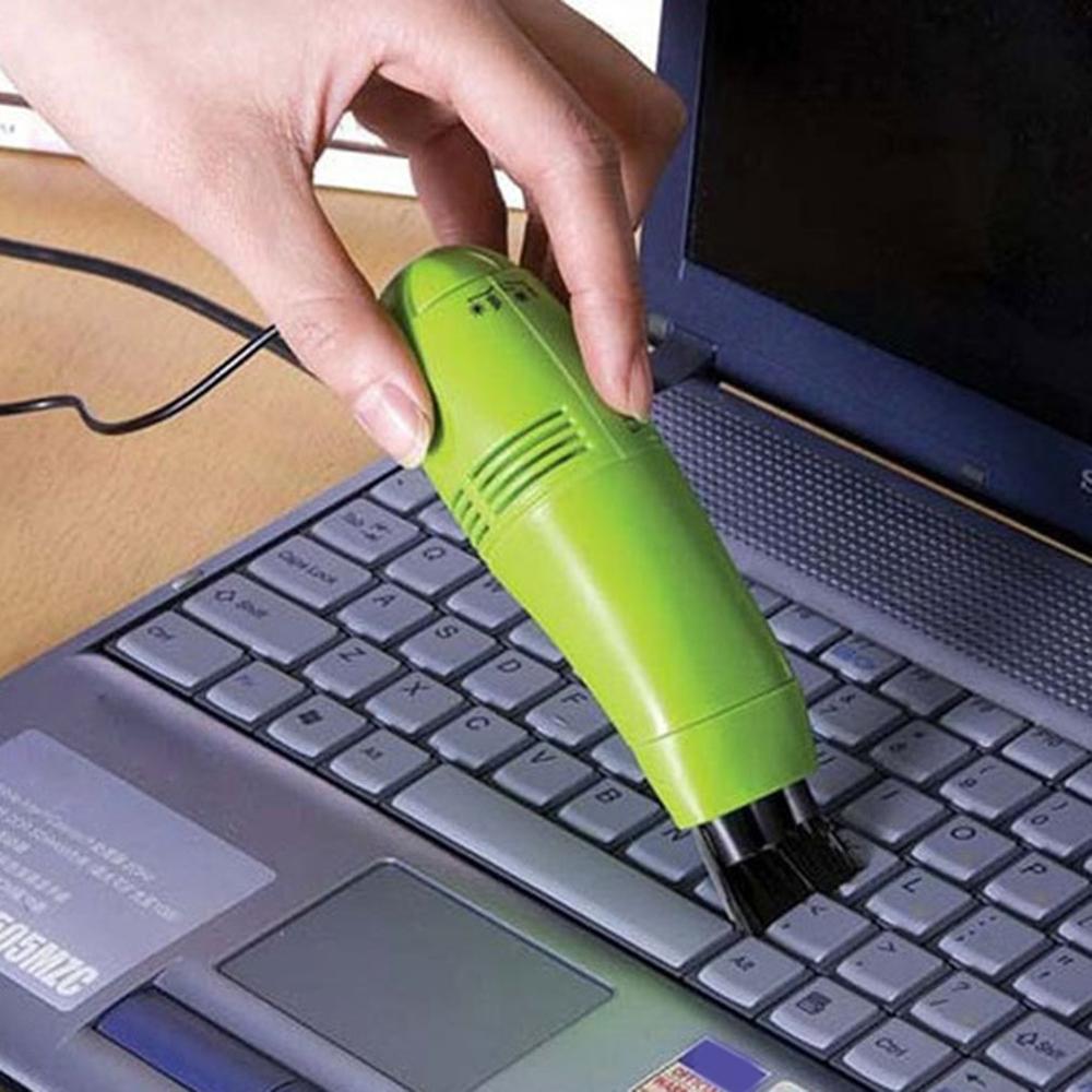 Mini Computer Toetsenbord Kantoor Computer Cleaners Toetsenbord Borstel Schoon Computer Gereedschap Stofzuiger USB Stofreinigingsmachine Draagbare: WHITE