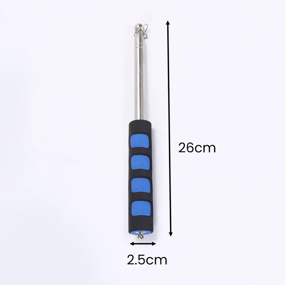 Asta de bandera telescópica de 140/200cm con cordón, palo de puntero de enseñanza, asta de bandera de acero inoxidable, guía turística, asta de bandera