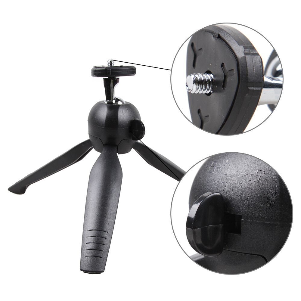 YT-228 YUNTENG 228 Mini trépied + pince de support de téléphone trépied de bureau pour reflex/appareil photo numérique Smartphones système sans miroir caméra