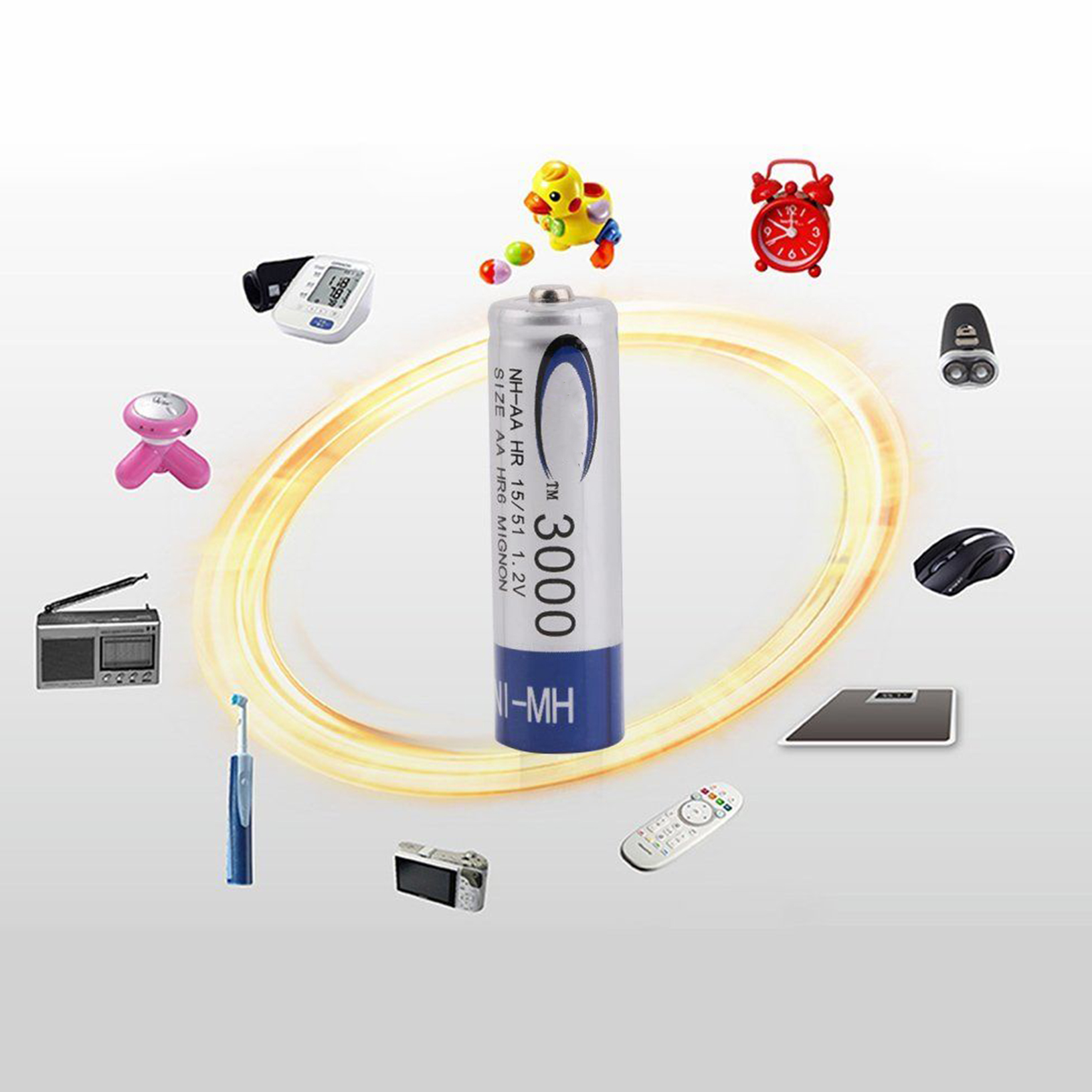 Aa 3000Mah Aaa 1000Mah Oplaadbare Batterij Ni-Mh 1.2V Oplaadbare Batterij Voor Led Licht Speelgoed mp3