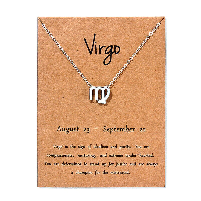 Vrouwen 12 Horoscoop Sterrenbeeld Goud Kleur Hanger Ketting Taurus Ram Leeuw 12 Sterrenbeelden Sieraden Kinderen Kerstcadeaus: Virgo
