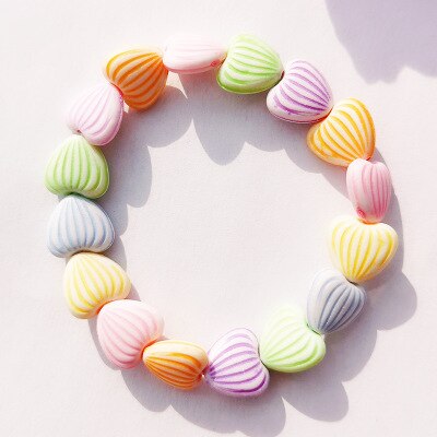 Korean Color Children's Bracelet Acrylic Girls Bead Bracelet Children's Jewelry: HJ-7