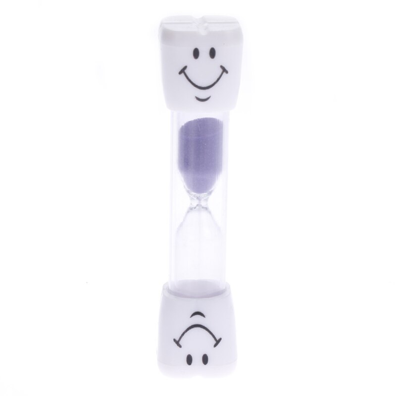 Children Kids Tooth Brushing Timer 2 Minutes Smiling Face Sandglass Hourglass Make children love brushing their teeth Of: purple
