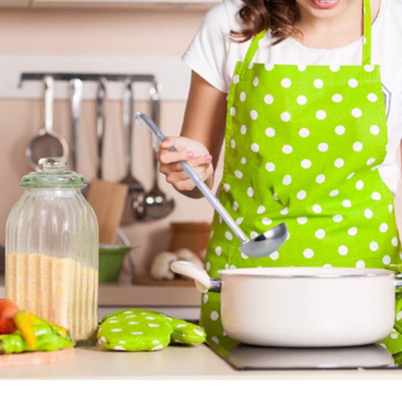 3-Piece 430 Stainless Steel Spoon Handle Spoon with Pouring Hook, Suitable for Kitchen Cooking Pots, 2 Oz