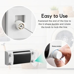Retractable Clothes Line Dryer Clotheslines Double Row Clothesline Wall Mounted Retractable Clothes Dryer Steel Rope Wall Hanger