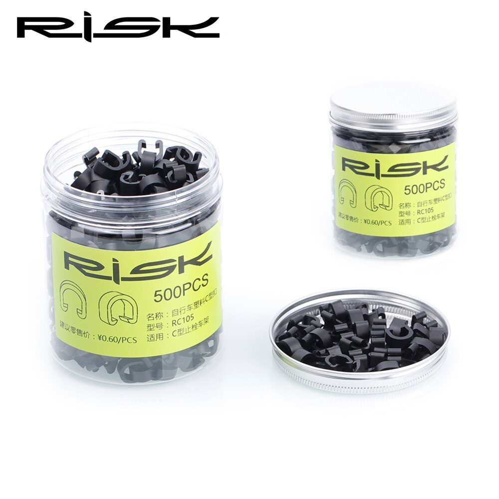 RISK 30pcs/lot Plastic Bike Cable Tube Lock Buckle MTB Road Bicycle Frame On Line Tube Cable Button C/U Type Frame Cable Lock