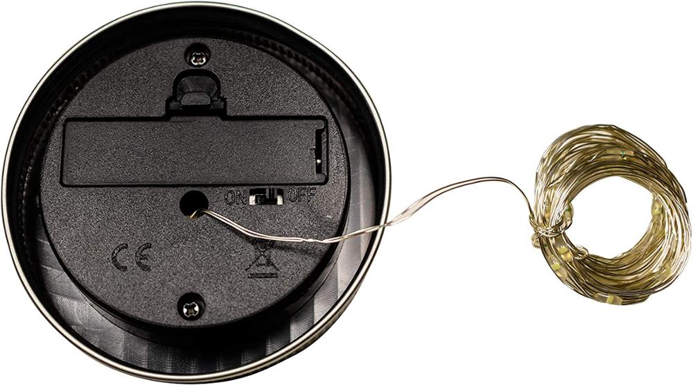 Solar Mason Jar Lights 20 LED Waterproof Fairy Firefly Jar Lids String Cool White Lights (NO JARS & & BATTERY)