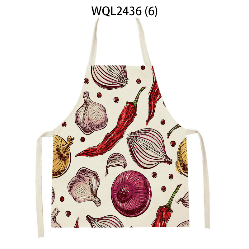 Fresh Vegetables Tomatoes Carrots Adult Kids Bib Family Cooking Bakery Shop Cleaning Apron Kitchen Accessories 68*55 Cm Delantal: 55x68cm Adult Size / WQL2436-6