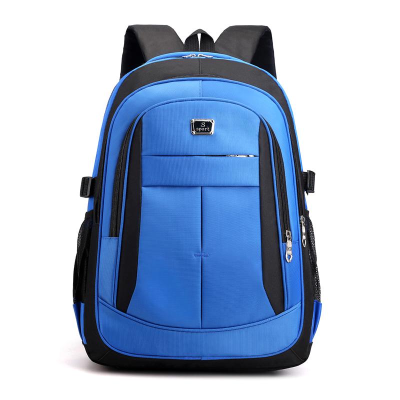 Große Kapazität Rucksack Reise Freizeit Sport Männer Schule Rucksack Computer Laptop Geschäft Mochilas Männlichen Studenten Rucksack: Blau