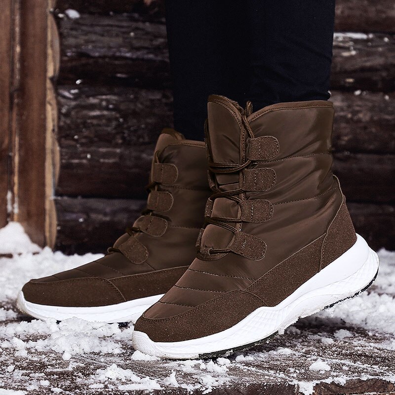 Botas de invierno a prueba de agua para Mujer, Botas de nieve para Mujer, Botas largas de invierno, con tacones de piel gruesa, Botas de Mujer