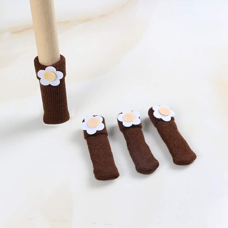 Stoel Been Sokken 24Pcs, Antislip Sokken Stoelpoot Floor Protectors, Stoel Voeten Covers, gebreide Meubels Been Booties Set